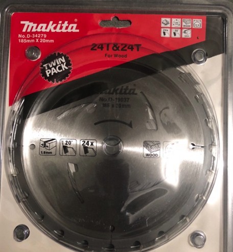 D-34279 Lưỡi Cưa Hợp Kim Cho Gỗ 185mmx20mmx24 – 24T