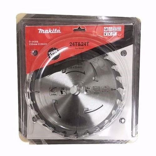 D-34316 Lưỡi Cưa Hợp Kim Cho Gỗ (2cái/bộ) 235mmx25mmx24 – 24T