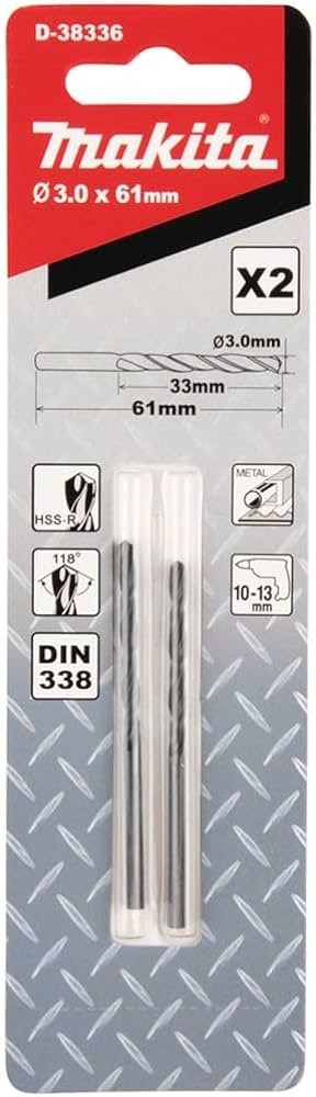 D-38336 Mũi Khoan Kim Loại Hss-r 2 Cái/Bộ 3mm