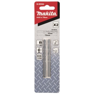 D-38364 Mũi Khoan Kim Loại Hss-r 2 Cái/Bộ 4mm