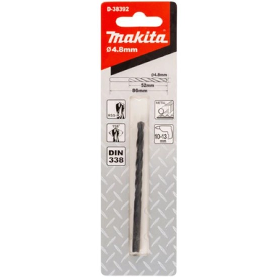 D-38392 Mũi Khoan Kim Loại Hss-r 1 Cái/Gói 4.8mm