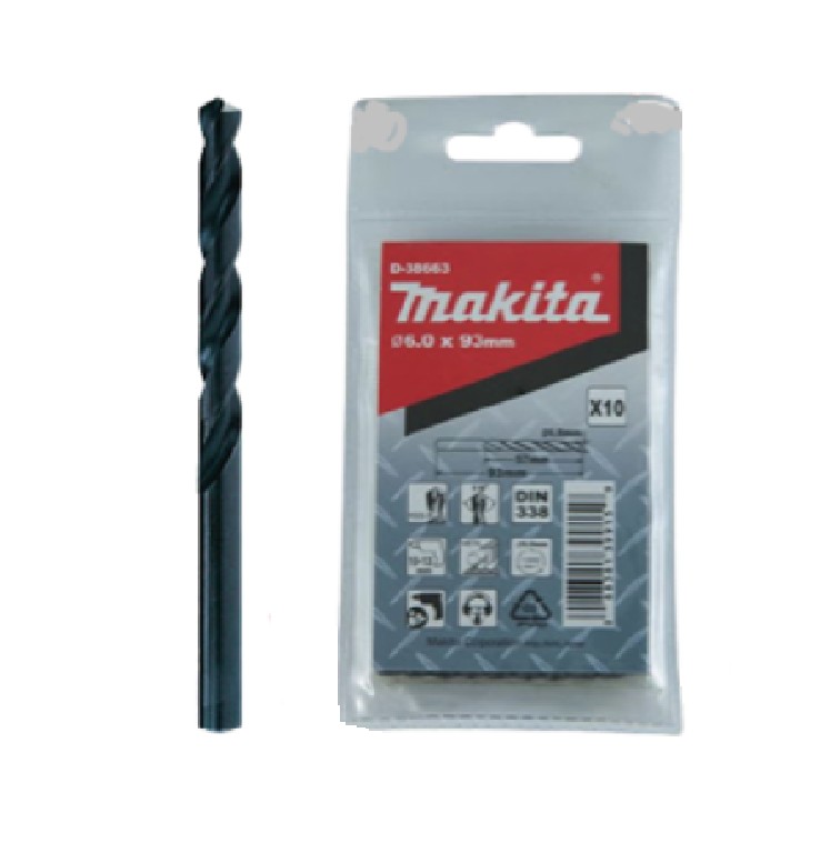 D-38663 Mũi Khoan Kim Loại Hss-r 10 Cái/Bộ 6mm