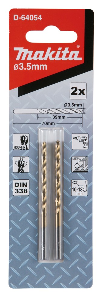 D-64054 Mũi Khoan Sắt HSS-Tin ( Loại Kinh Tế) 3.5x70mm 2 d 64054mui khoan sat hss tin loai kinh te 35x70mm 437