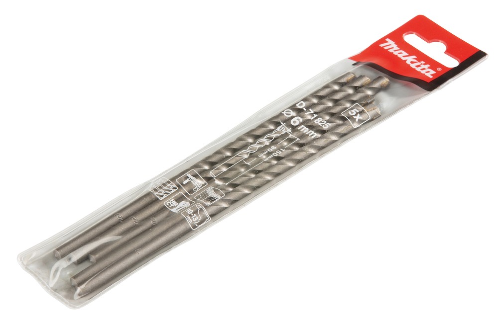 D-71825 Mũi Khoan Bê Tông Chuôi Kẹp 5Pcs/Bộ 6x150mm 3 d 71825mui khoan be tong chuoi kep 5pcs 66