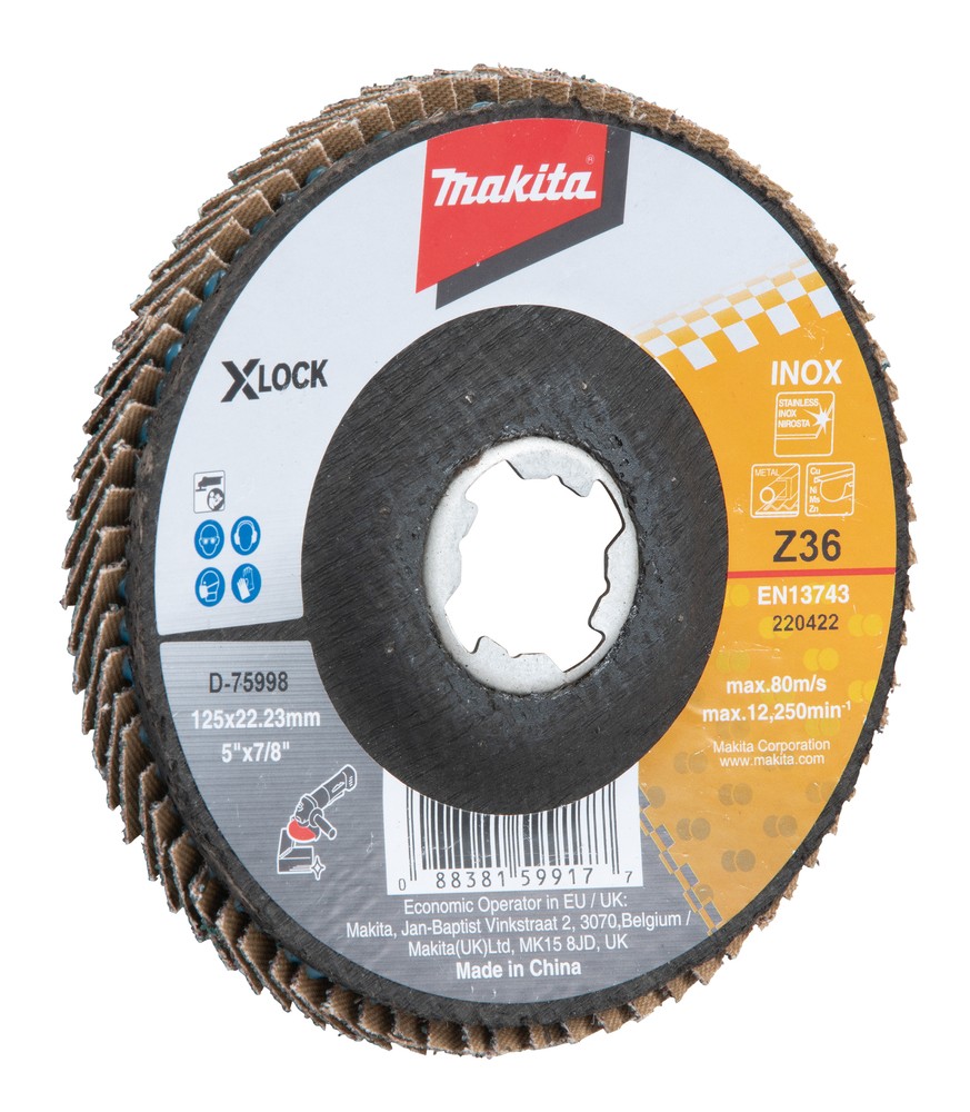 D-75998 Đĩa Nhám Xếp 125mm Z36/x-lock 3 d 75998dia nham xep 125mm z36x lock 176