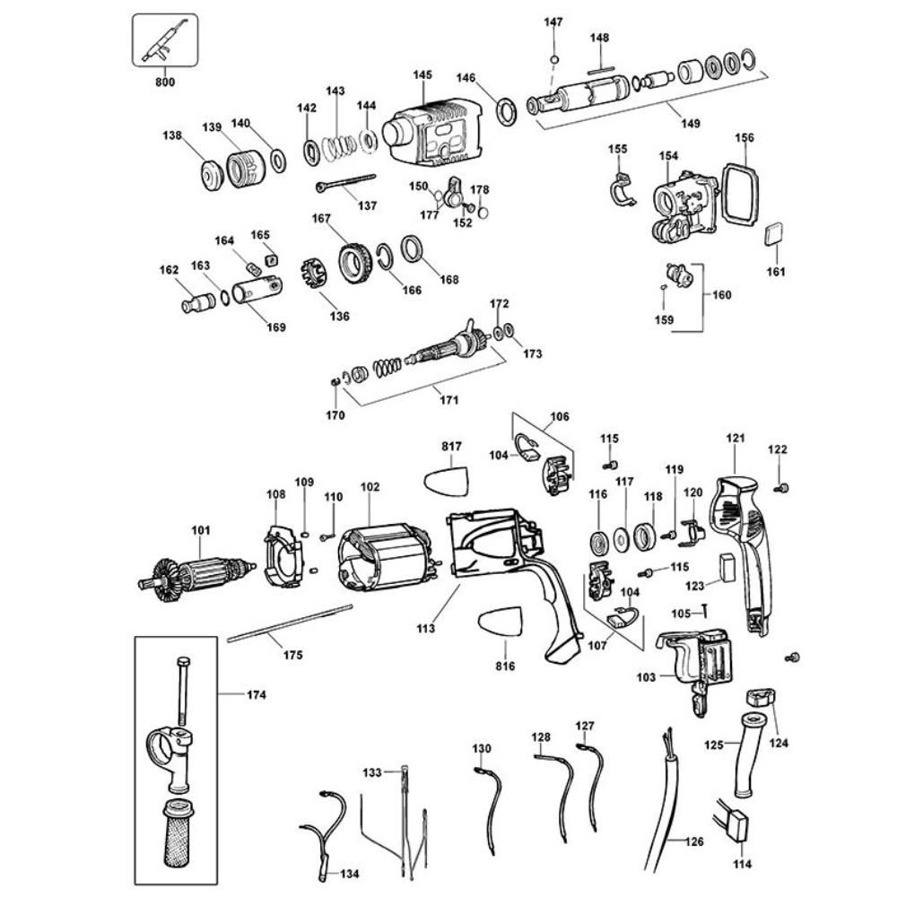 Sơ đồ Lắp ráp chính DeWalt D25002K