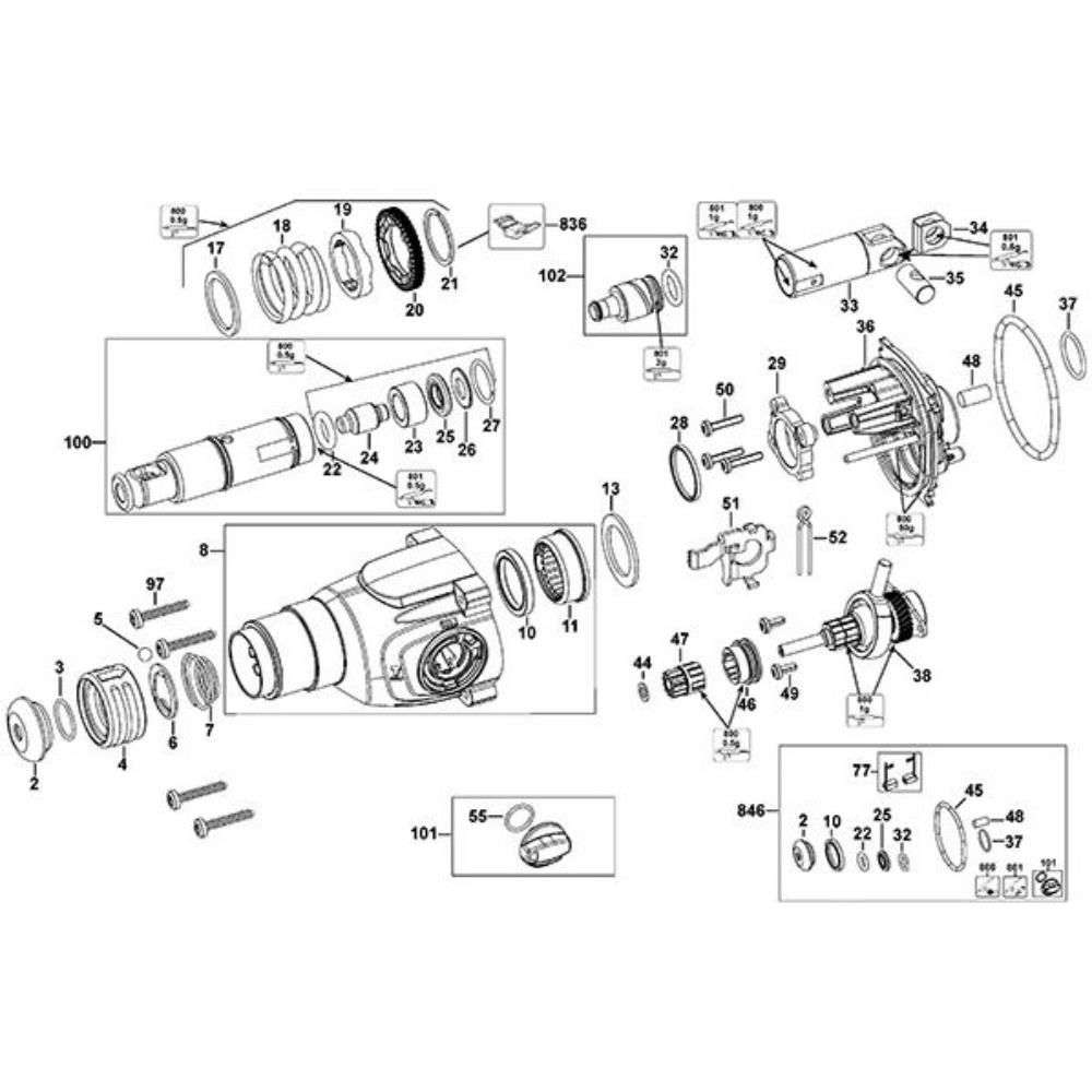 Sơ đồ Lắp ráp liên trục cho DeWalt D25033 2 d25033 type 1 2