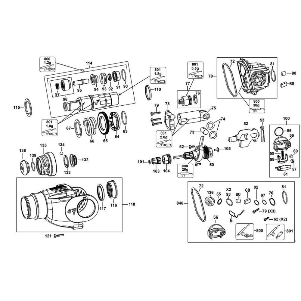 Sơ đồ Lắp ráp chính cho DeWalt D25102K 3 d25102k type 10 1