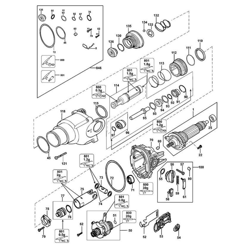 Sơ đồ Lắp ráp chính cho DeWalt D25112K 2 d25112k type 1 1