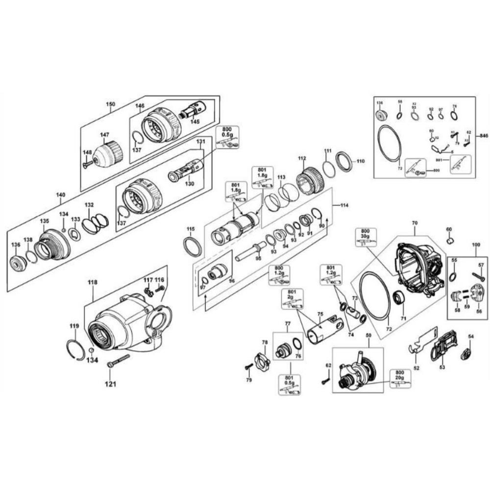 Sơ đồ Lắp ráp ly hợp cho DeWalt D25324K