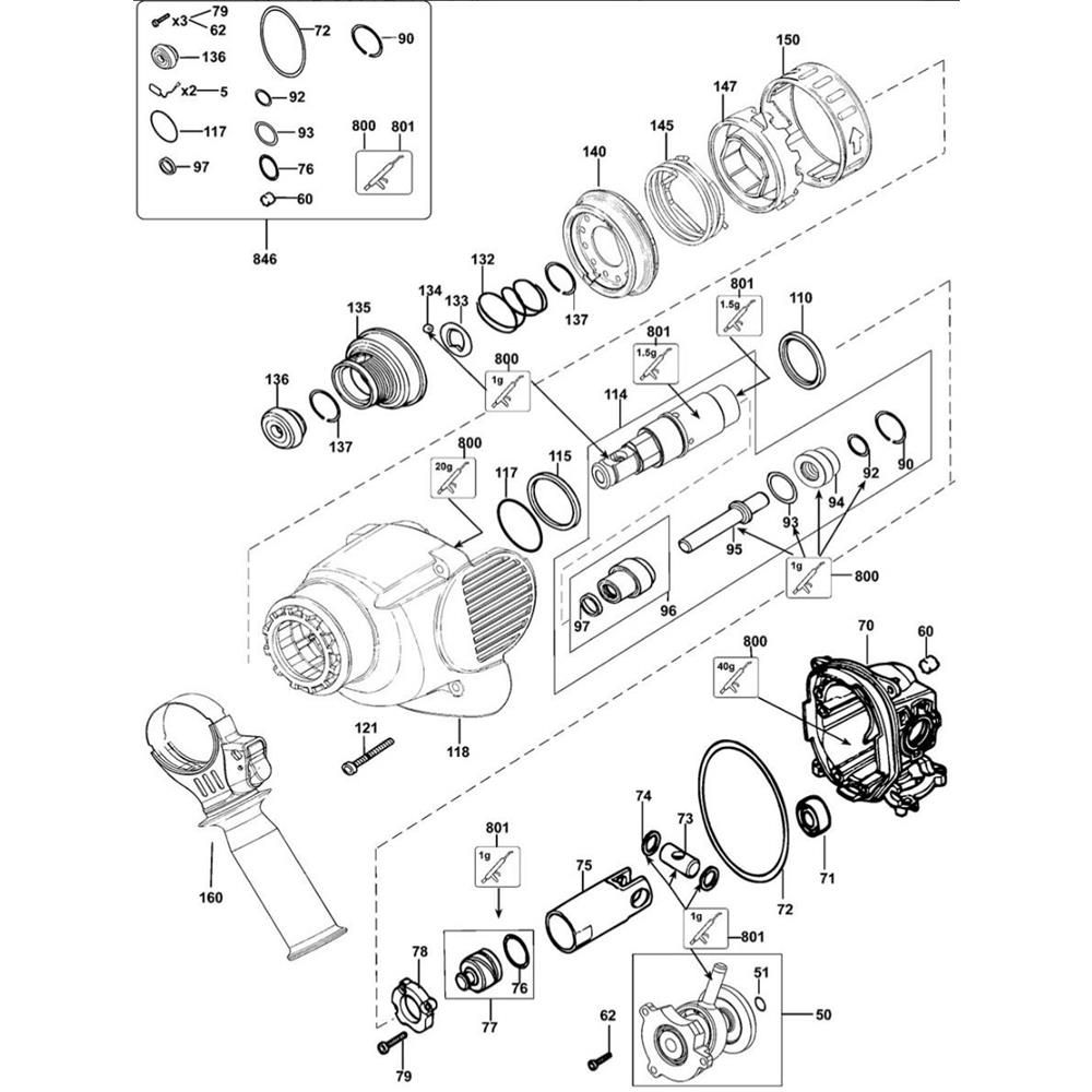 Sơ đồ Lắp ráp pít-tông cho DeWalt