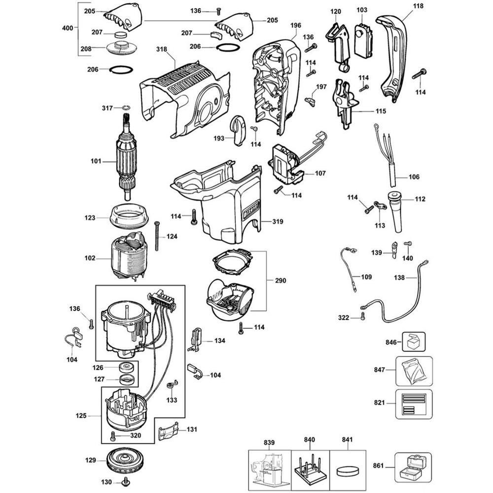 Sơ đồ Lắp ráp pít-tông cho DeWalt D25830K
