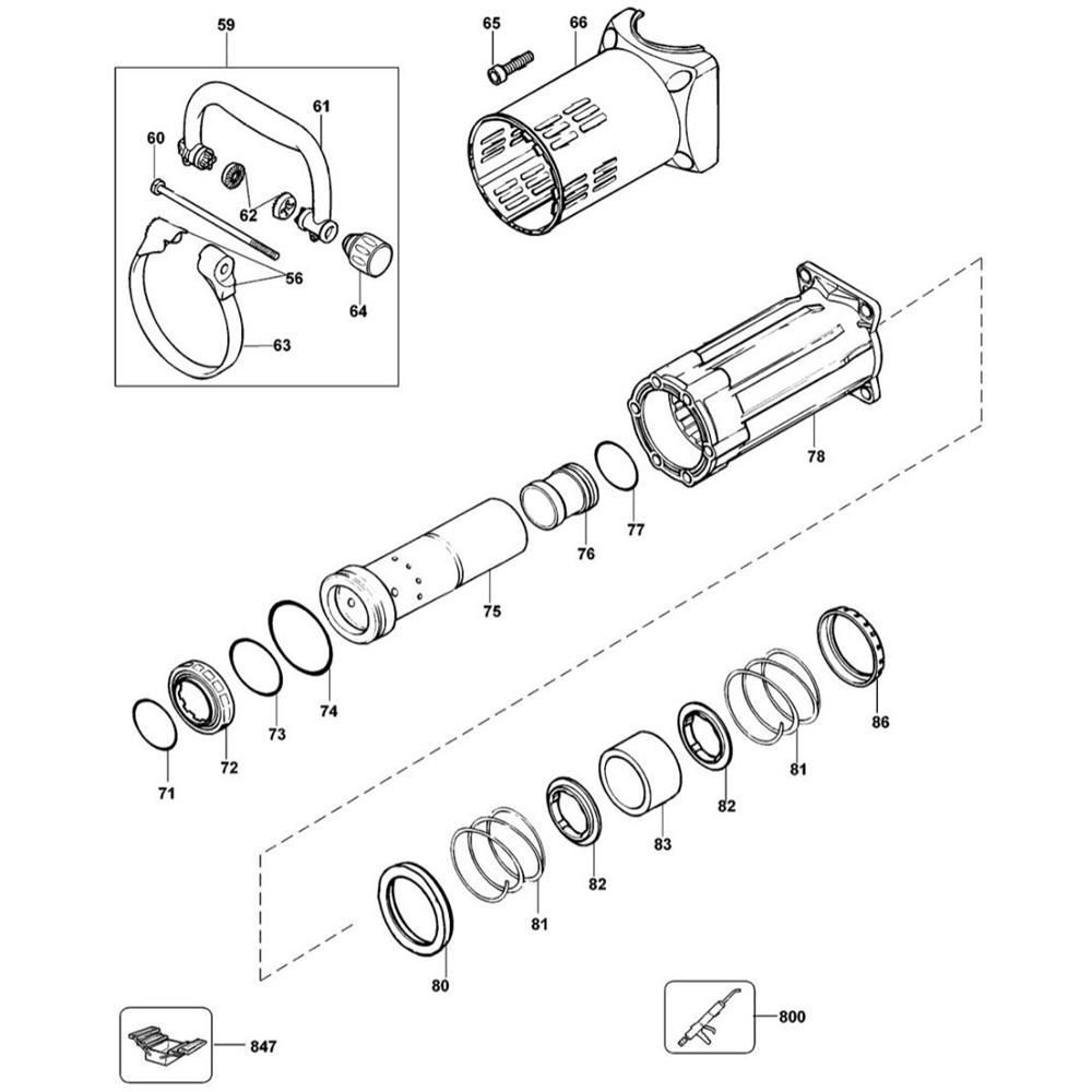 Sơ đồ Lắp ráp tay cầm cho DeWalt D25900K
