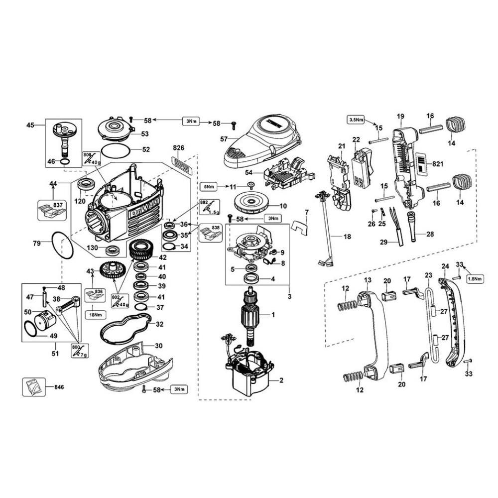 Sơ đồ Lắp ráp chính DeWalt D25951K 2 d25951k
