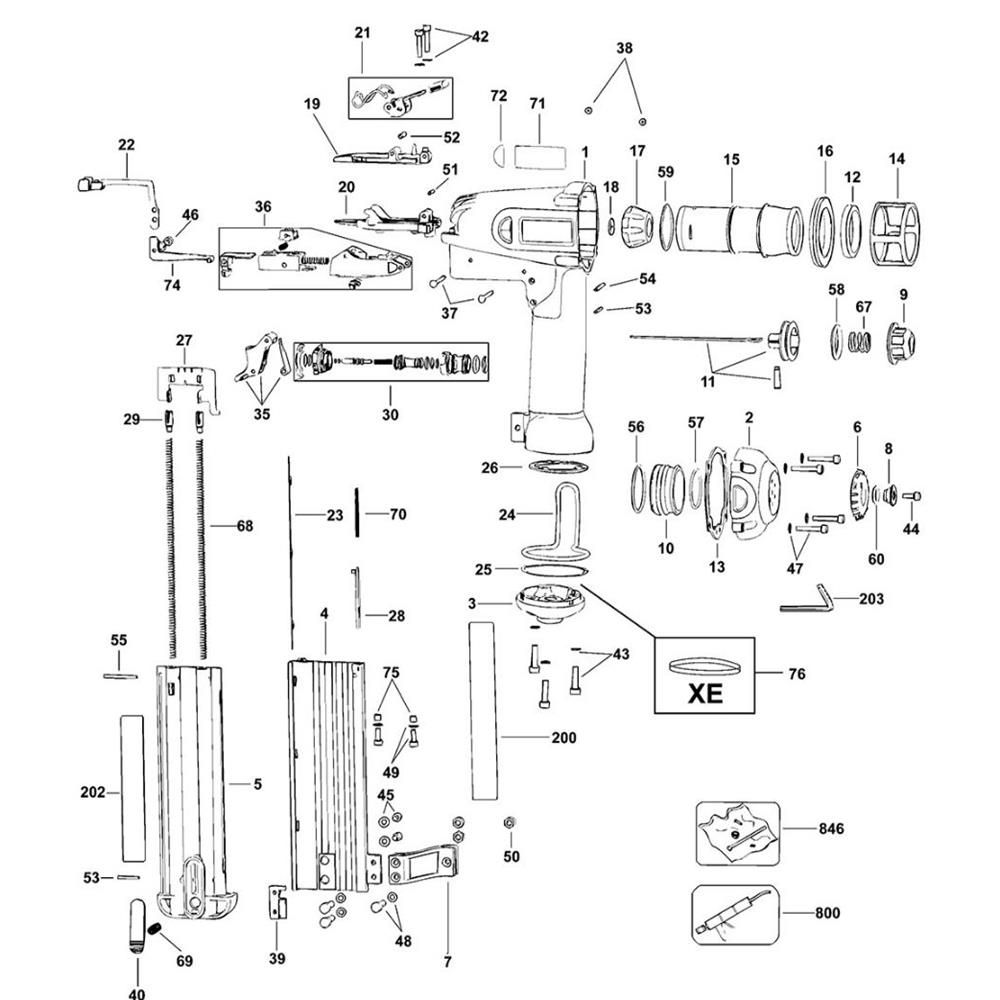Sơ đồ Lắp ráp chính DeWalt D51238K