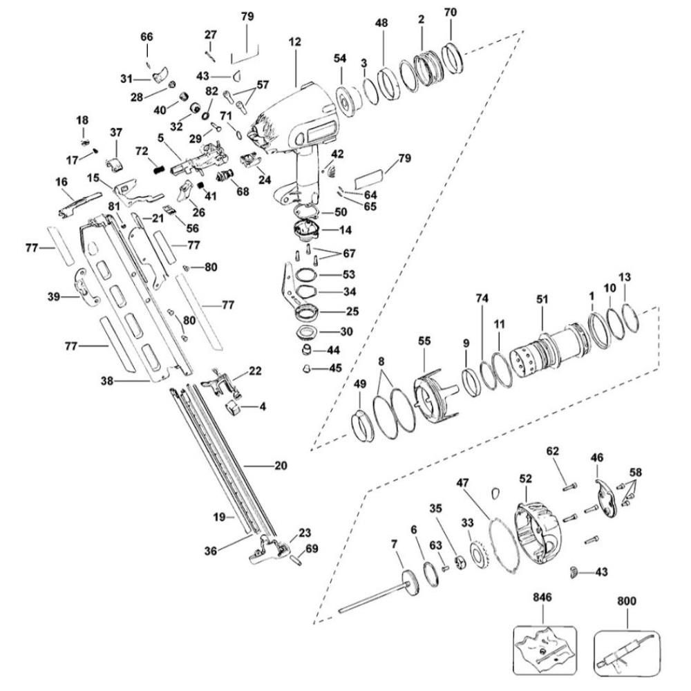 Sơ đồ Lắp ráp chính DeWalt D51823