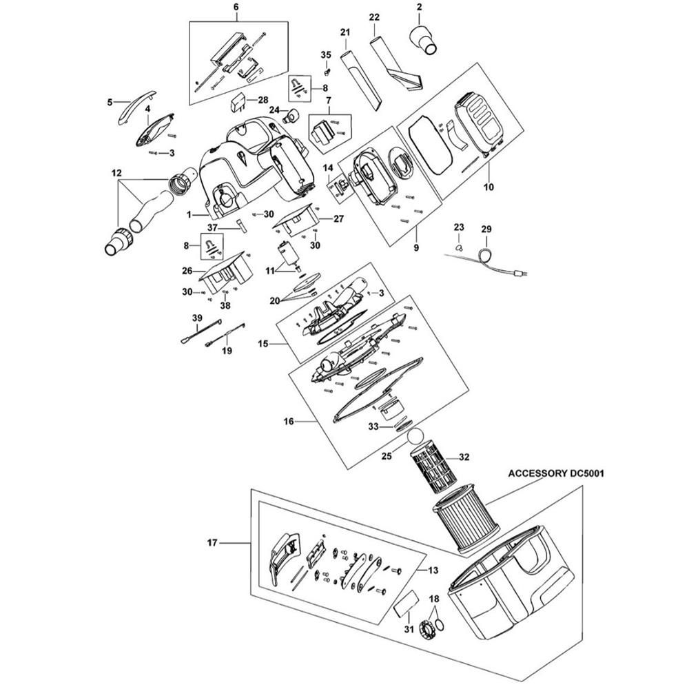 Sơ đồ Lắp ráp DeWalt DC500 Loại 1