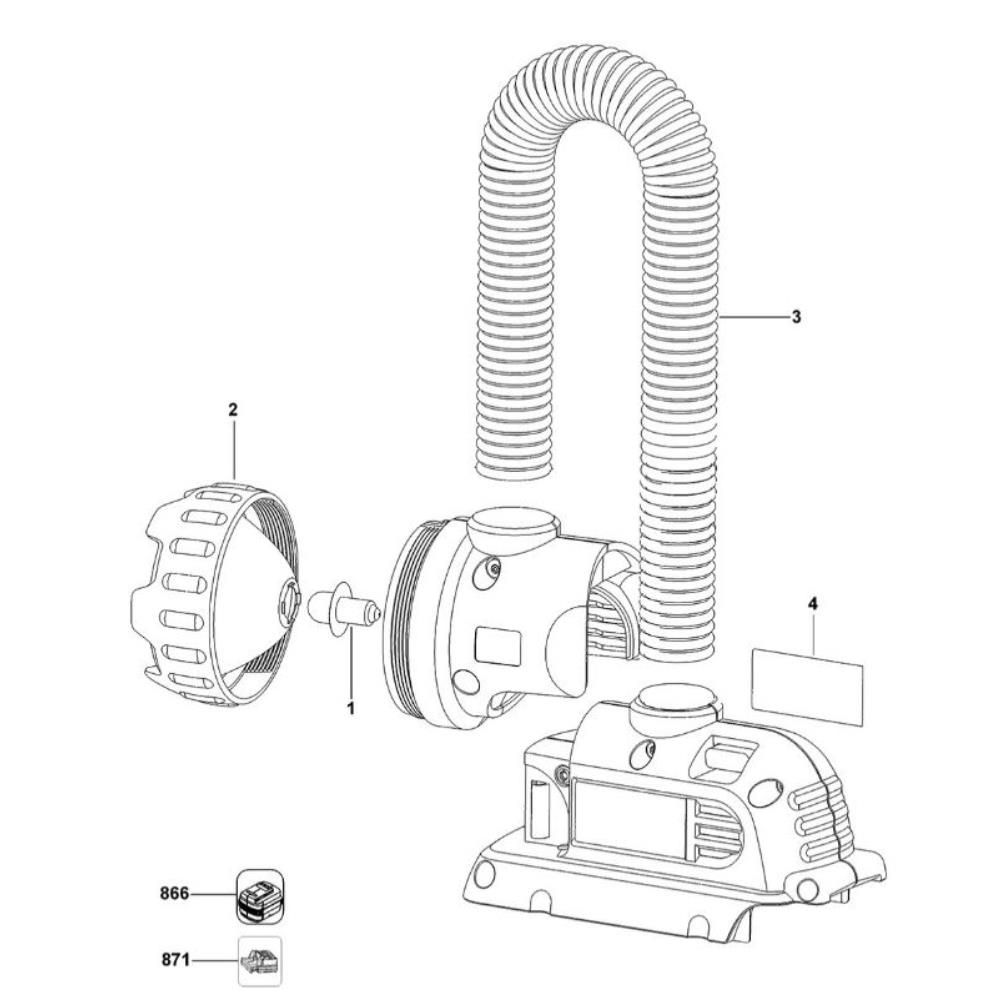 Sơ đồ Lắp ráp máy chà nhám DeWalt D26422 3 dc519n type 1