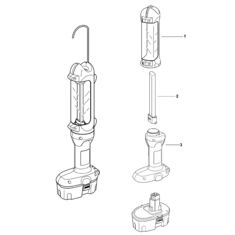 Sơ đồ Lắp ráp đèn pin DeWalt DC528N 2 dc528n type 1 2