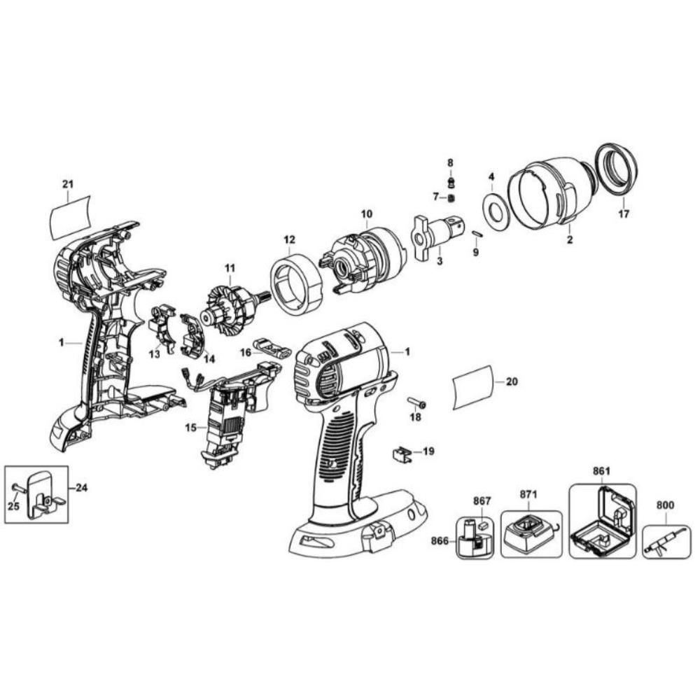 Sơ đồ Lắp ráp DeWalt DC830 Loại 2 3 dc830 type 2
