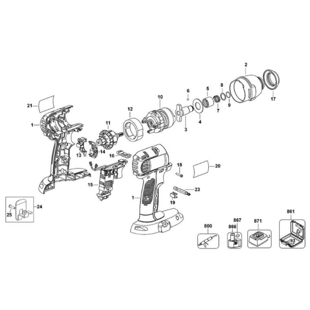 Sơ đồ Lắp ráp chính DeWalt DC835 3 dc835 type 2