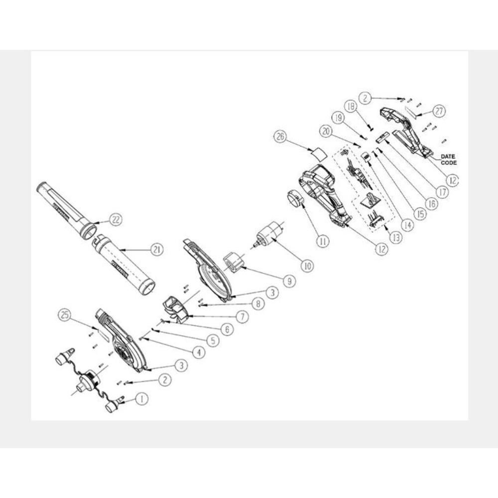 Sơ đồ Lắp ráp chính cho DeWalt DCE100