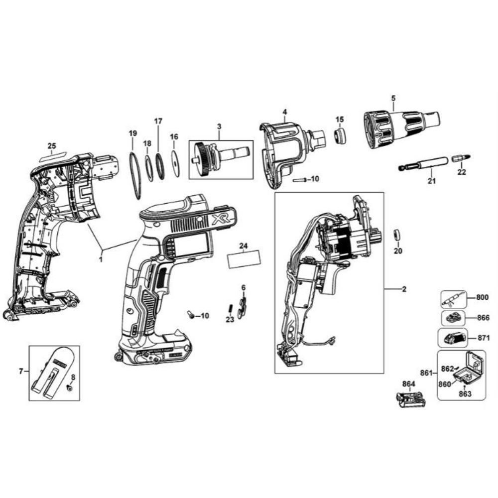 Sơ đồ Lắp ráp chính DeWalt DCF620