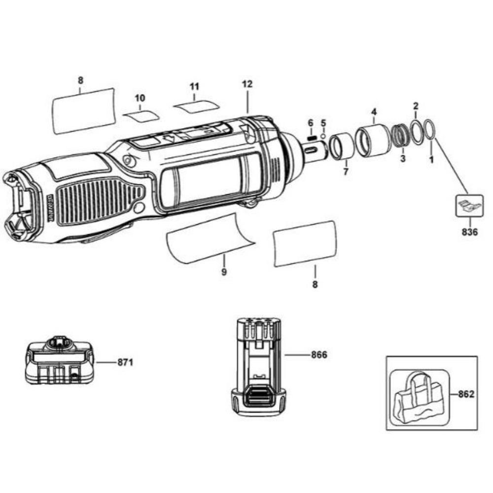 Sơ đồ Lắp ráp chính DeWalt DCF682