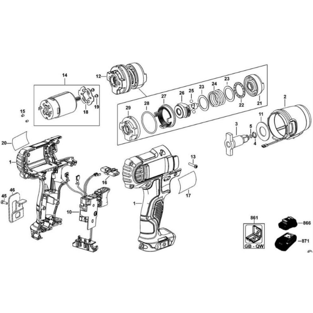Sơ đồ Lắp ráp chính DeWalt DCF813 3 dcf813 type 1 eu