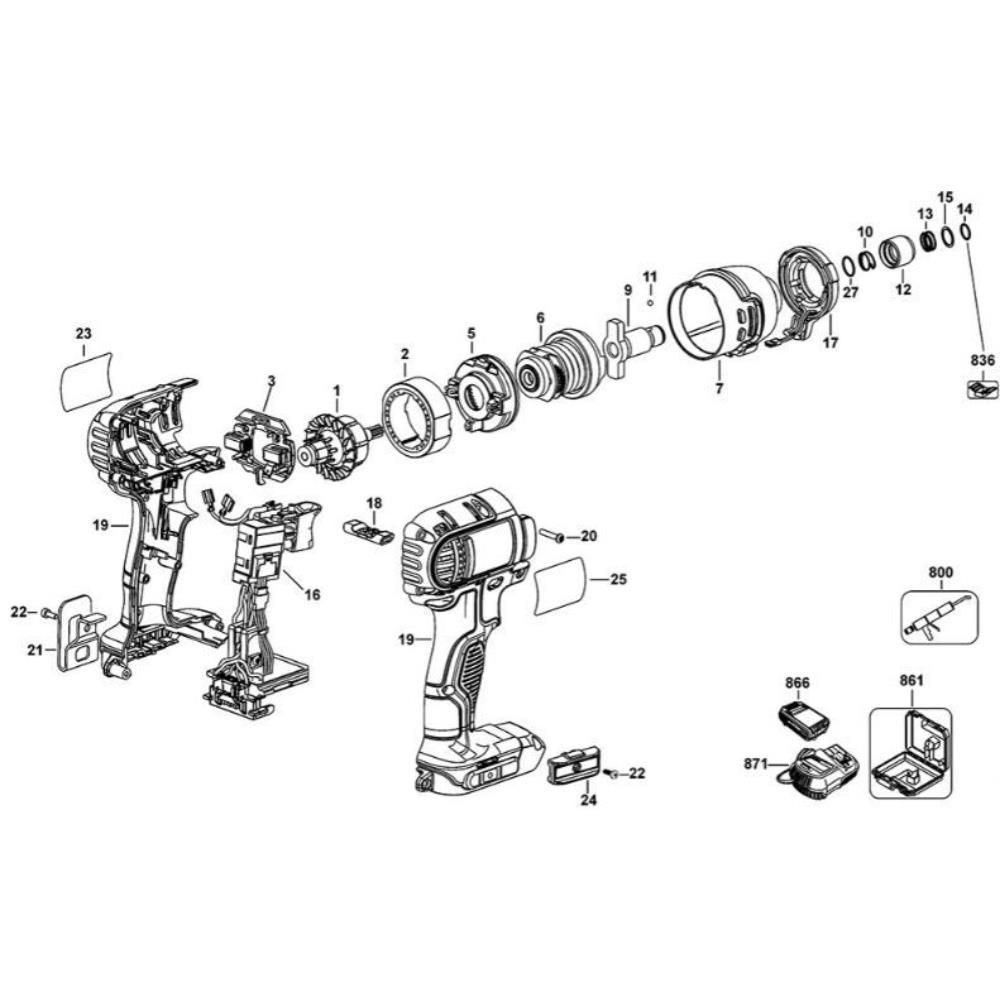 Sơ đồ Lắp ráp DeWalt DCF835 loại 2 2 dcf835 type 2
