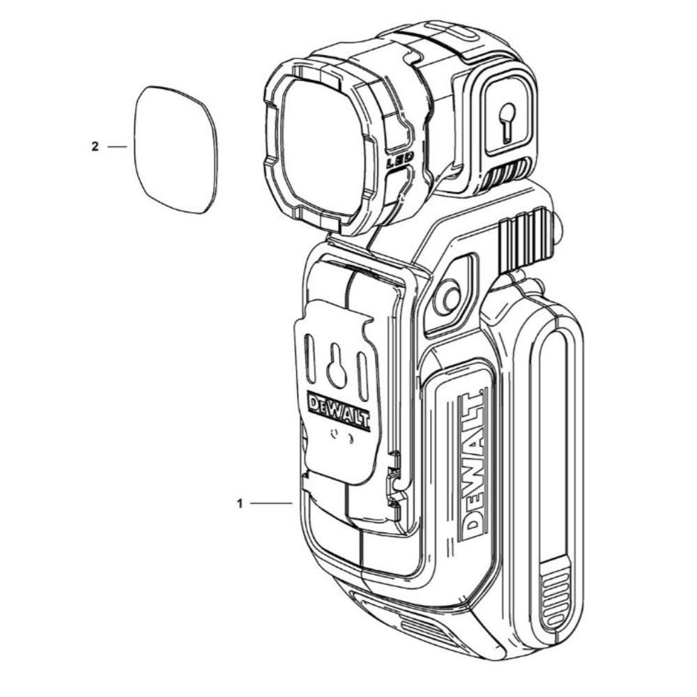 Sơ đồ Lắp ráp đèn pin DeWalt DCL044 2 dcl044