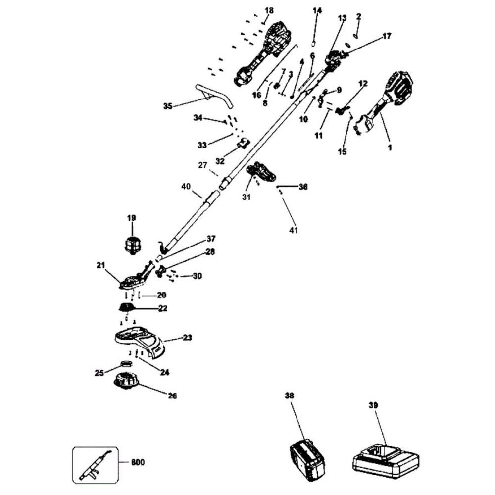 Sơ đồ Lắp ráp chính cho máy cắt chổi DeWalt
