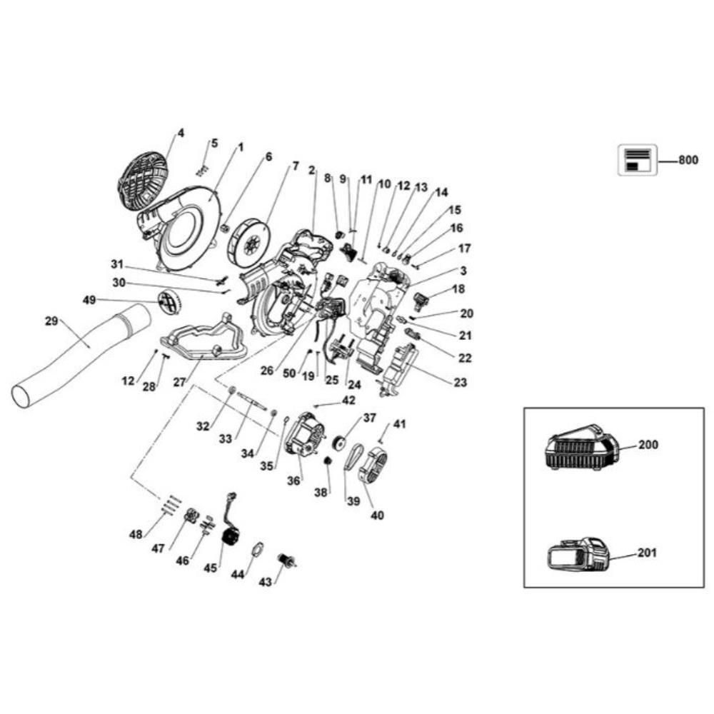 Sơ đồ Lắp ráp chính cho DeWalt DCM582