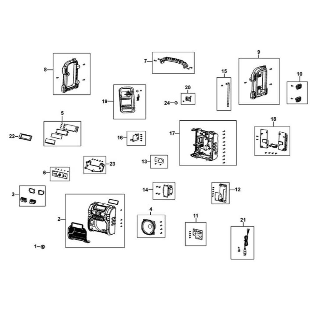 Sơ đồ Lắp ráp chính cho DeWalt DCR019 3 dcr019 type 1