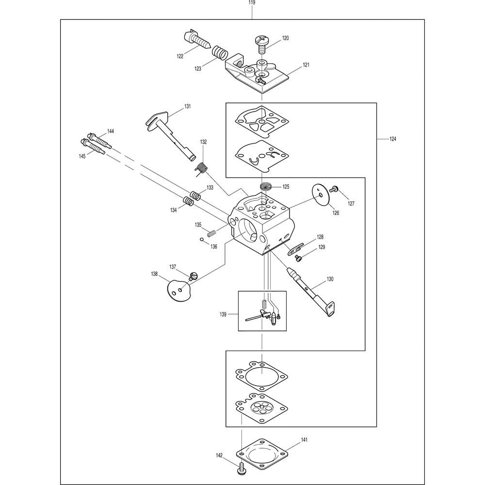Sơ đồ Bộ chế hòa khí cho DCS400-35