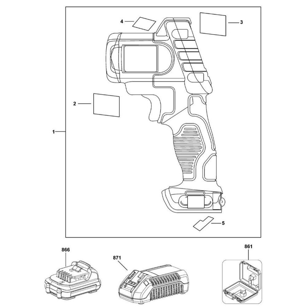 Sơ đồ Lắp ráp nhiệt kế DeWalt DCT414