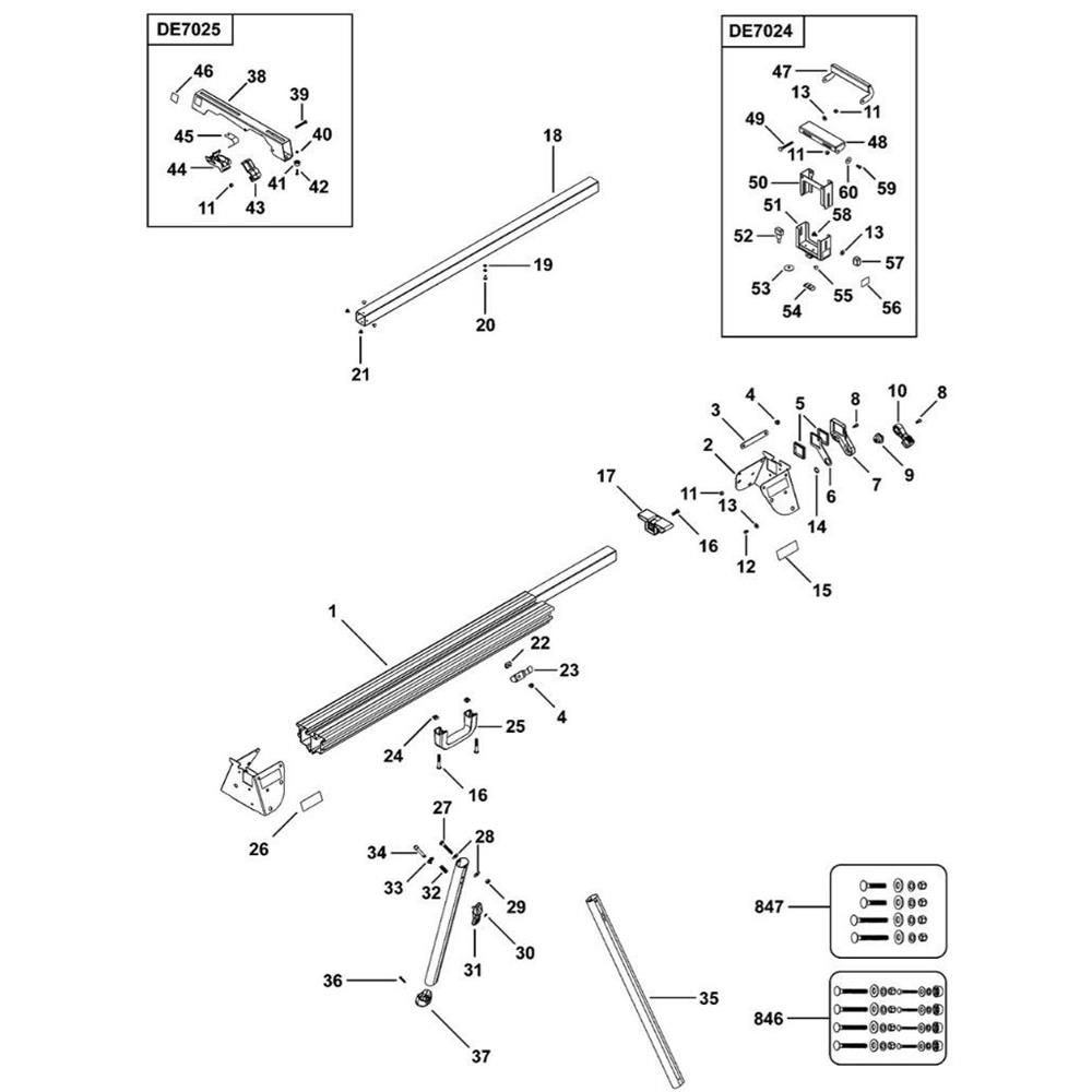 Sơ đồ Lắp ráp chính cho DeWalt DE7033