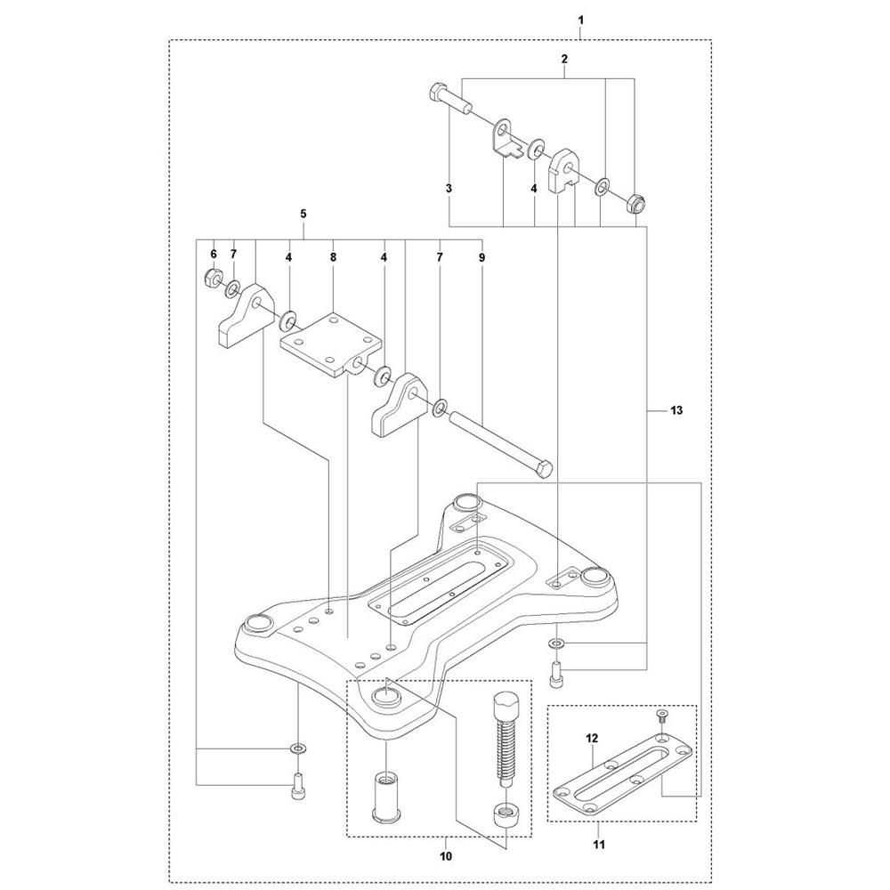 Sơ đồ Tấm đế cho Husqvarna DS 500