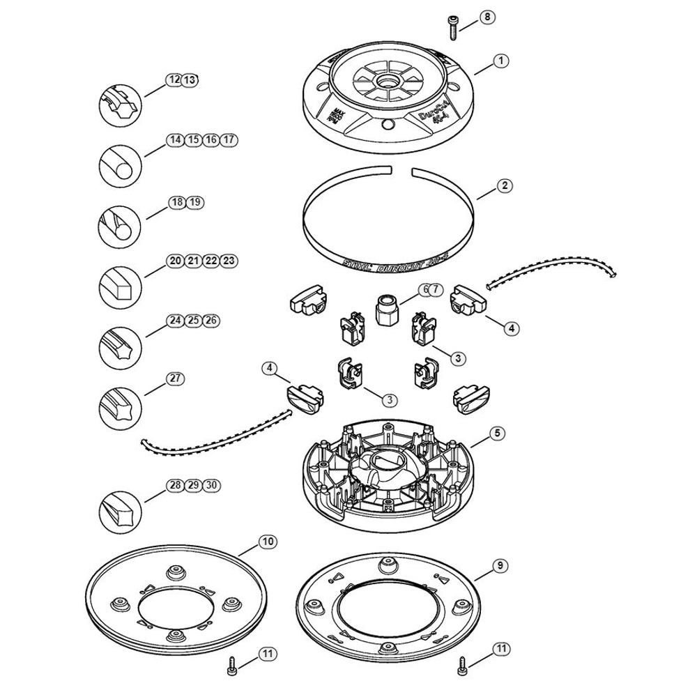 Sơ đồ Đầu cắt cỏ Stihl DuroCut-40-4 3 durocut 40 4