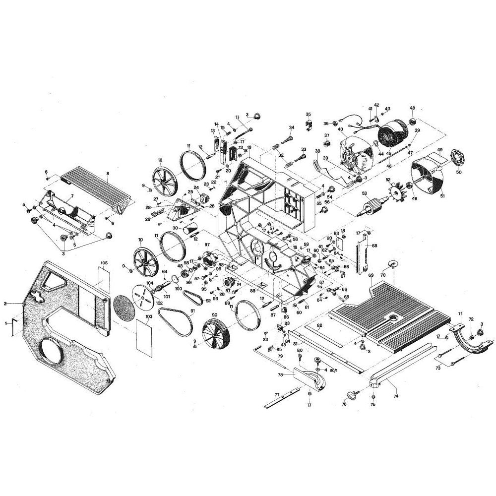 dw100 parts diagram main assy