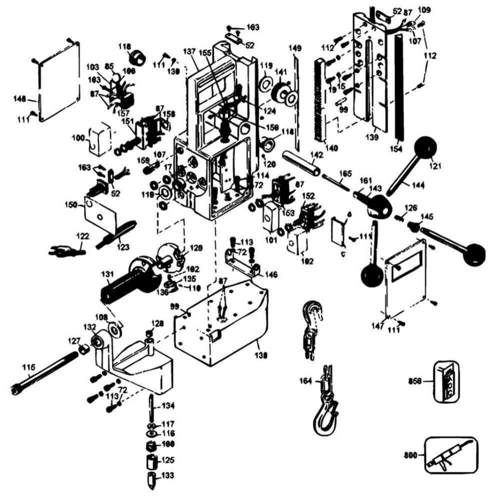 Sơ đồ Lắp ráp thiết bị đầu cuối cho DeWalt DW156