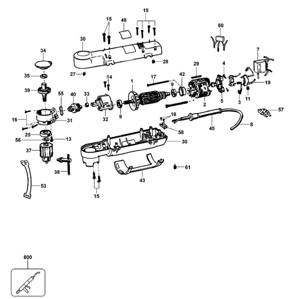 Sơ đồ Lắp ráp máy khoan DeWalt DW160