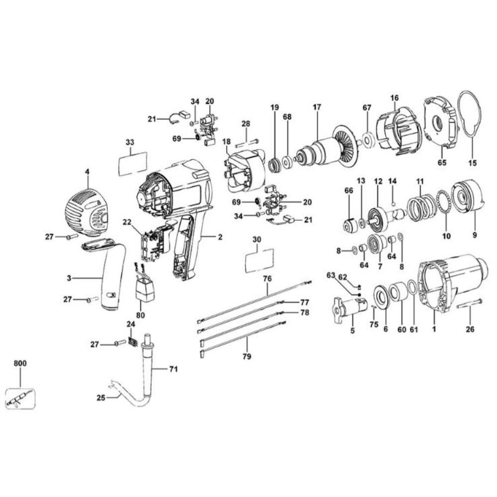 Sơ đồ Lắp ráp chính DeWalt DW292 2 dw292 type 1