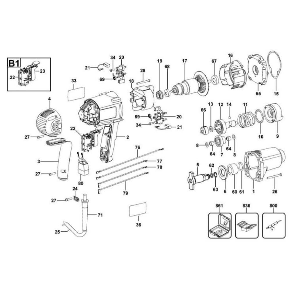 Sơ đồ Lắp ráp chính DeWalt DW293 3 dw293 type 1