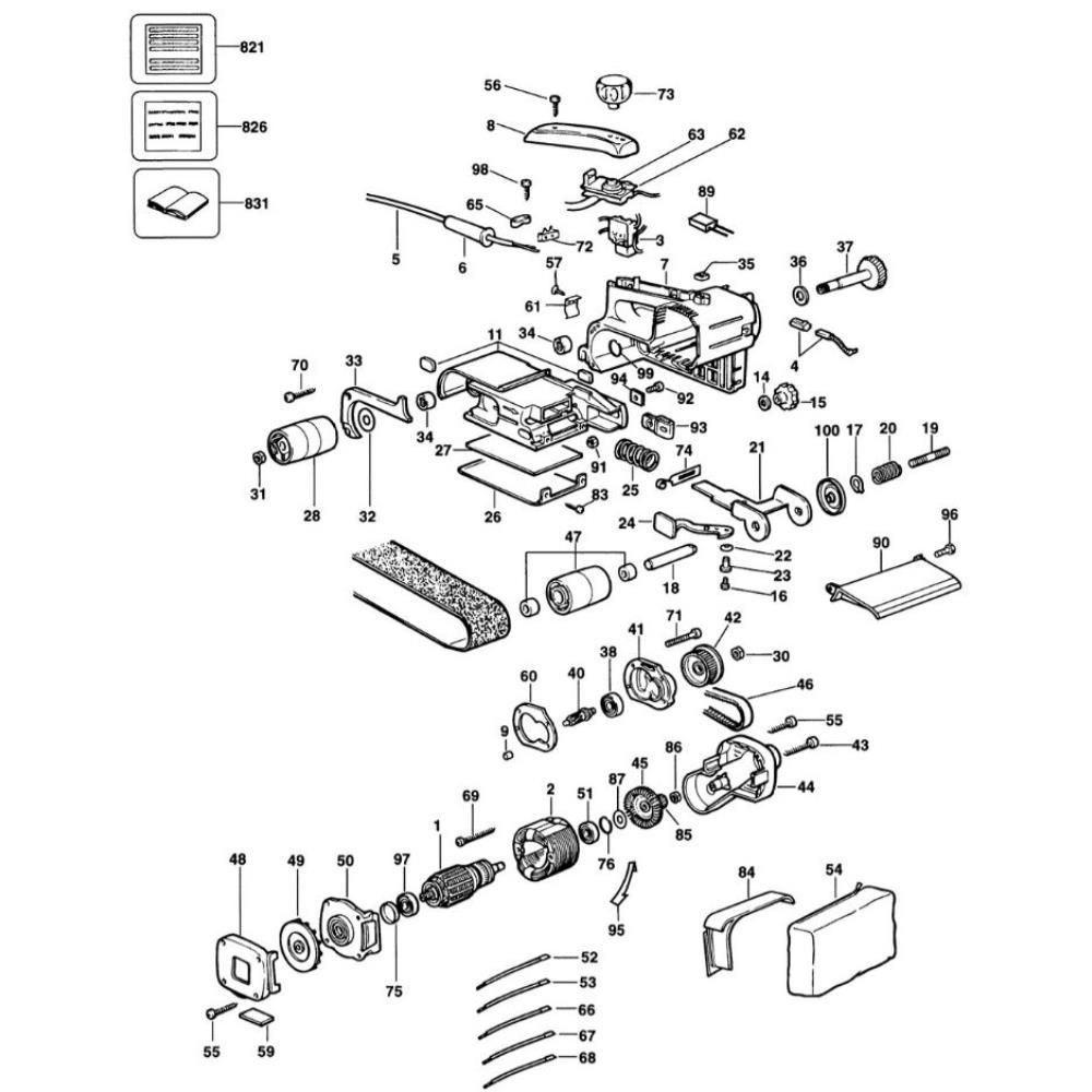 Sơ đồ Lắp ráp chính cho DeWalt DW431 3 dw431 type 5