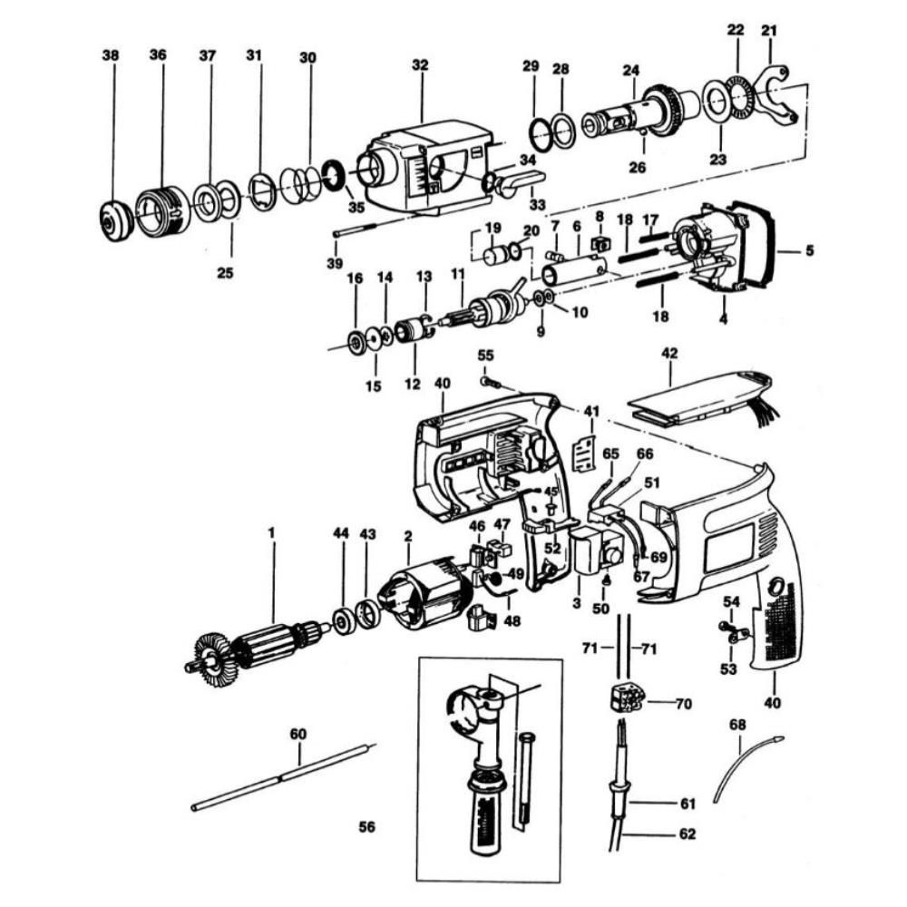 Sơ đồ Lắp ráp chính cho DeWalt DW523K44