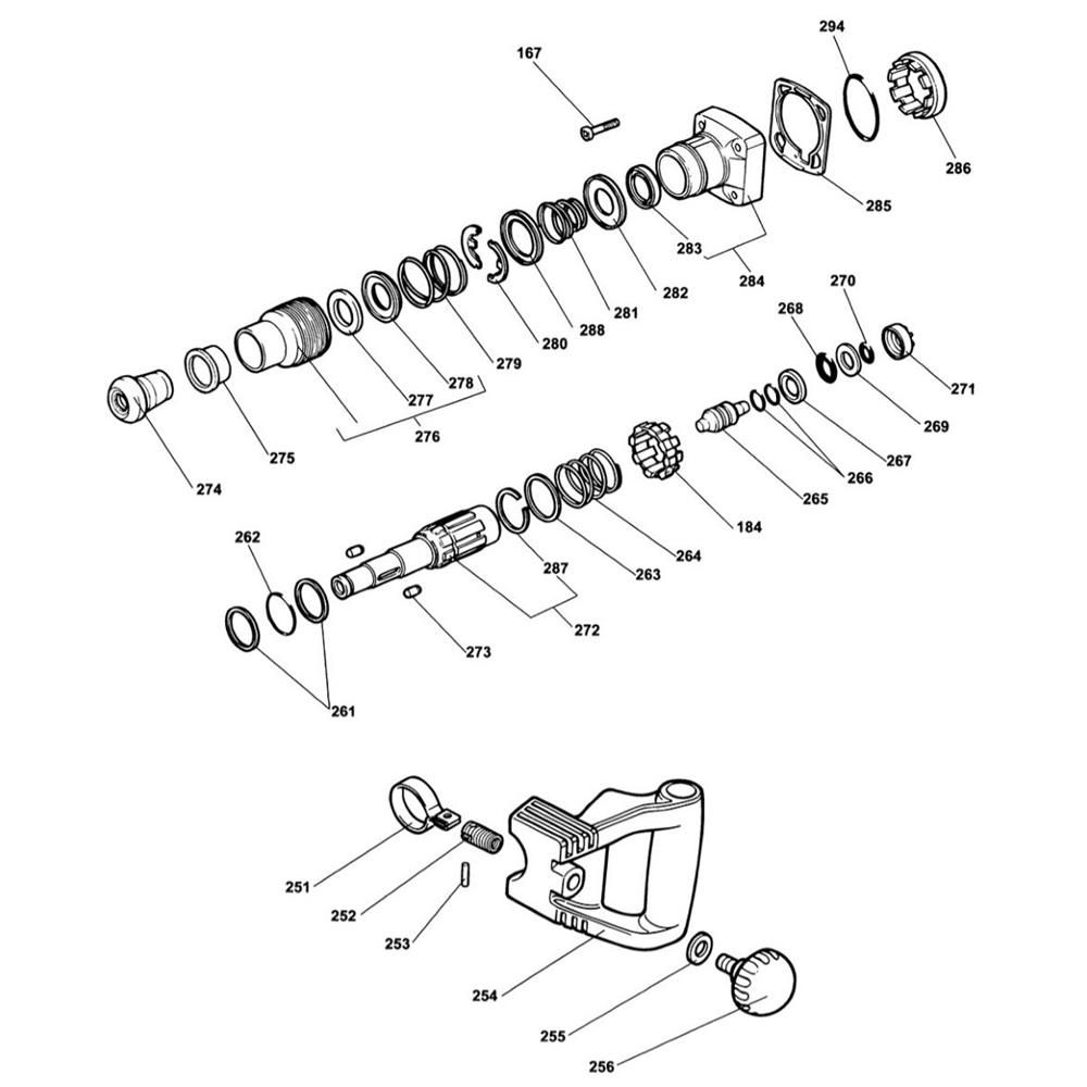 Sơ đồ Lắp ráp trục chính cho DeWalt DW543