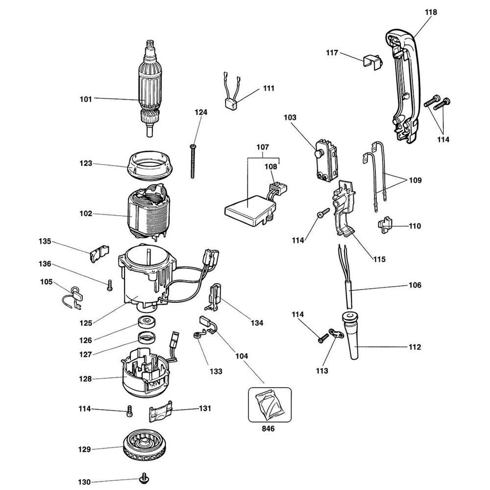 Sơ đồ Lắp ráp chính cho DeWalt DW543 3 dw543 type 2