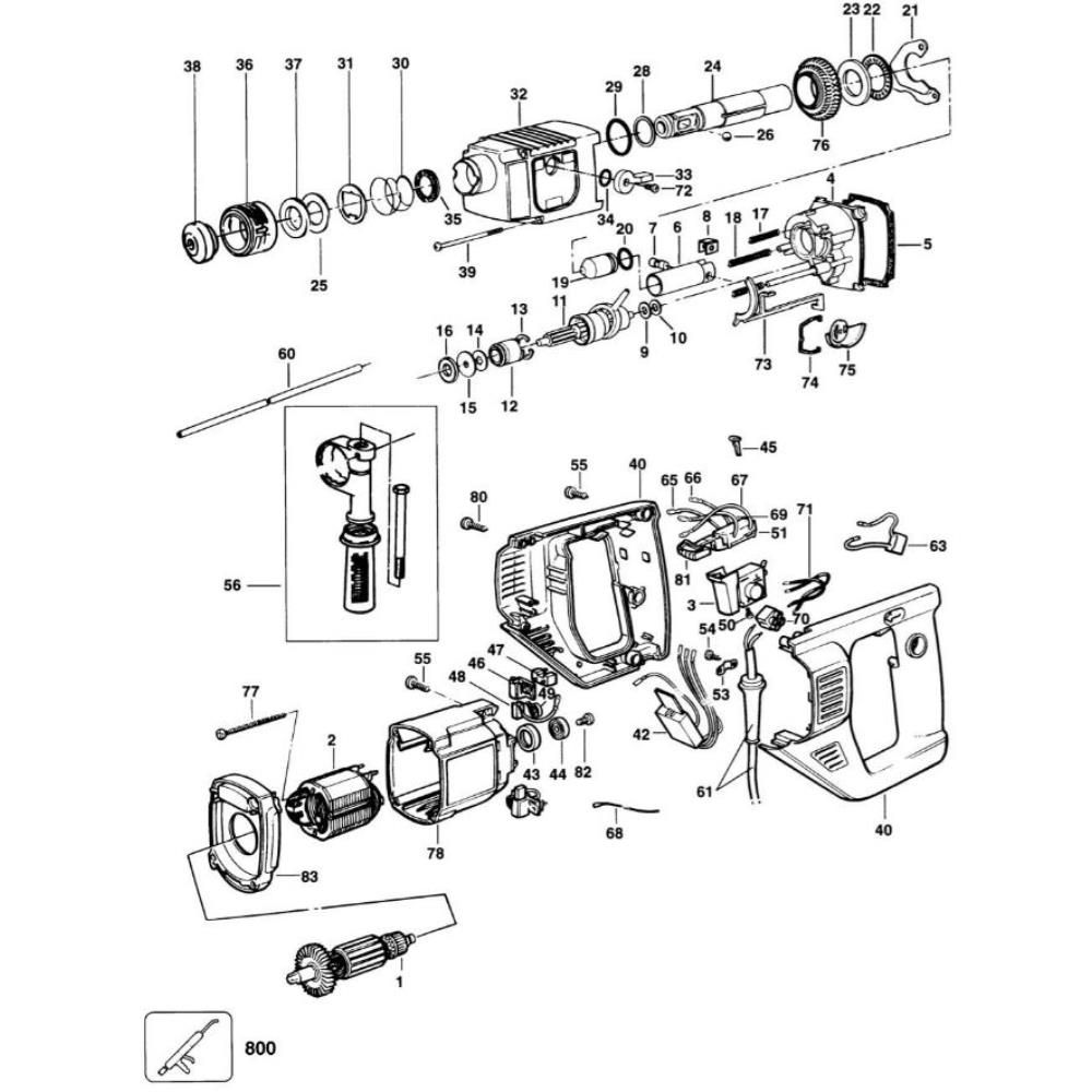 Sơ đồ Lắp ráp chính DeWalt DW557