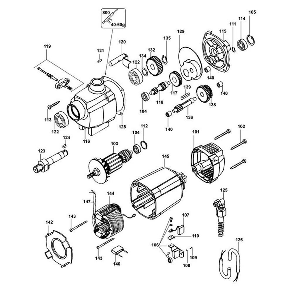 Sơ đồ Lắp ráp phần ứng cho DeWalt